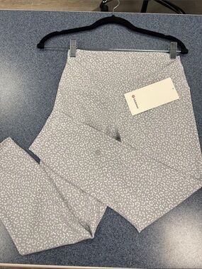 Lululemon Gray Leopard Print Leggings